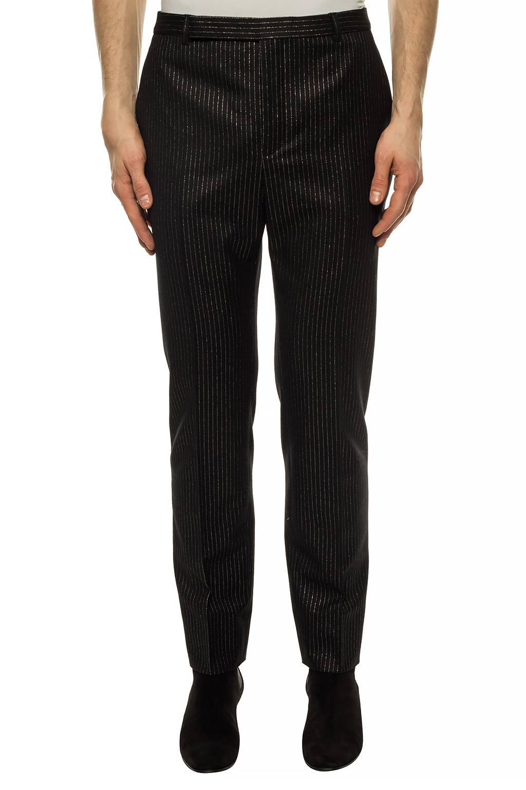 Saint Laurent Trousers with lurex pinstripes | Men's Clothing | Vitkac